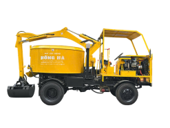 Máy trộn bê tông tự cấp liệu 18 bao 2 cầu