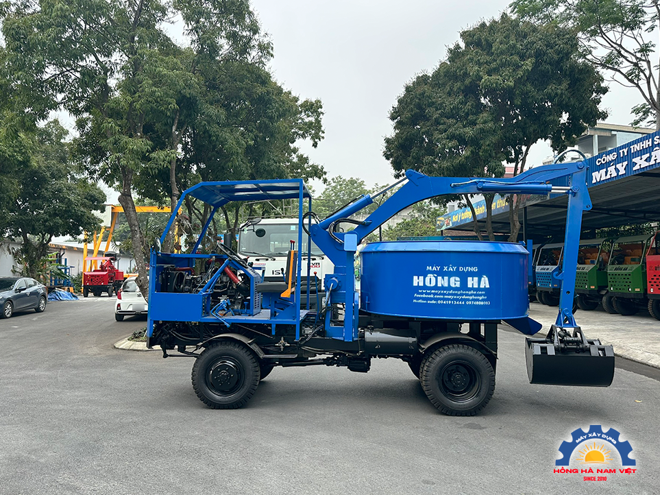 Máy trộn bê tông tự cấp liệu 15 bao 2 cầu - Ảnh 3