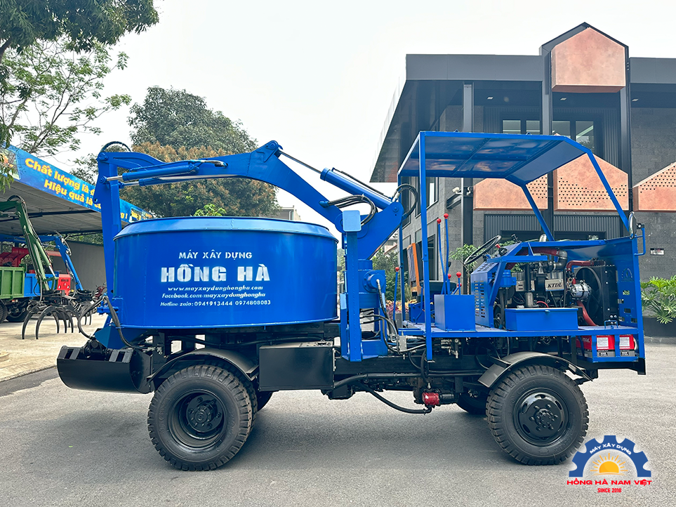 Máy trộn bê tông tự cấp liệu 15 bao 2 cầu - Ảnh 5