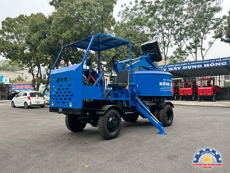 Máy trộn bê tông tự cấp liệu 15 bao 2 cầu - Ảnh 9