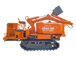 Máy trộn bê tông tự cấp liệu 9 bao bánh xích