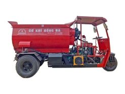 Máy trộn bê tông tự hành bồn ngang 18 bao 3 bánh